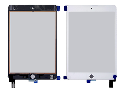 Apple iPad Mini 5a Generazione Model n: A2124-A2125-A2126-A2133 - Touch screen + Flat Cable  Alta qualità Bianco **MONTAGGIO COMPLESSO**