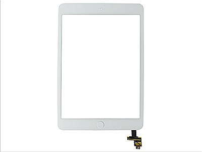 Apple iPad Mini Retina Model n: A1489-A1490-A1491 - Touch Screen + Flat with Home Key Good Quality White