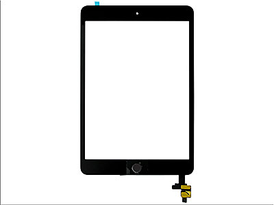 Apple iPad Mini Retina Model n: A1489-A1490-A1491 - Touch screen + Flat Con Tasto Home Qualità Eccelsa Nero