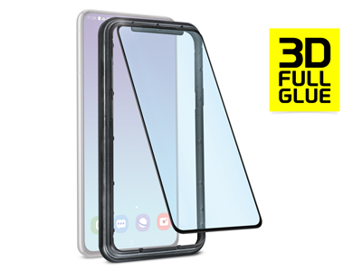 Samsung SM-G955 Galaxy S8+ - 3D FullGlue Antishock tempered glass + Applicator Black
