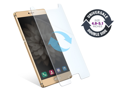 Zte Blade L5 Plus - Universal Antishock tempered glass 0.33mm thickness up to 4.9''-5.1''