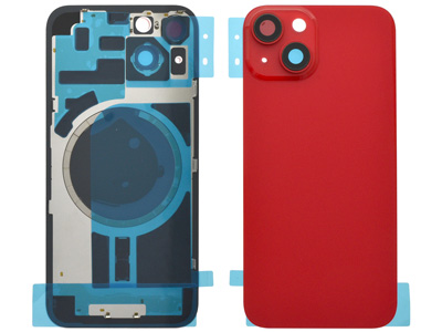 Apple iPhone 14 - Magnetic Back Cover + Camera Lens Red