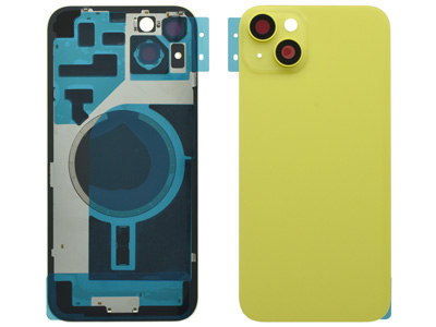 Apple iPhone 14 Plus - Magnetic Back Cover + Camera Lens Yellow
