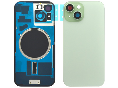 Apple iPhone 15 - Magnetic Back Cover + Camera Lens Green