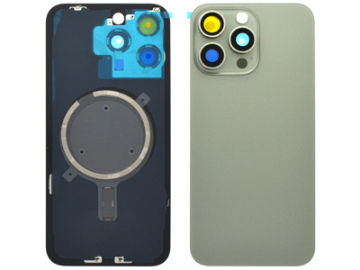 Apple iPhone 15 Pro Max - Magnetic Back Cover + Camera Lens Natural Titanium