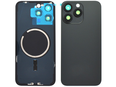 Apple iPhone 15 Pro Max - Magnetic Back Cover + Camera Lens Black Titanium