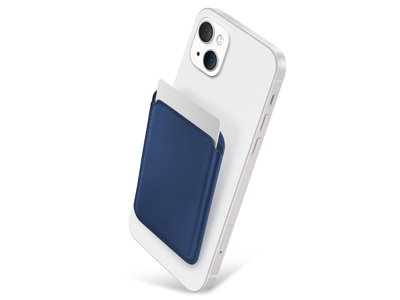 Apple iPhone 14 Pro - Wallet Magnetico in EcoPelle Blu