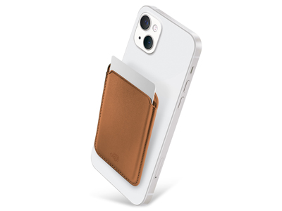 Apple iPhone 13 - Wallet Magnetico in EcoPelle Marrone