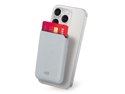Apple iPhone 14 Pro - Wallet Magnetico Soft Touch EasyCard Grigio Chiaro