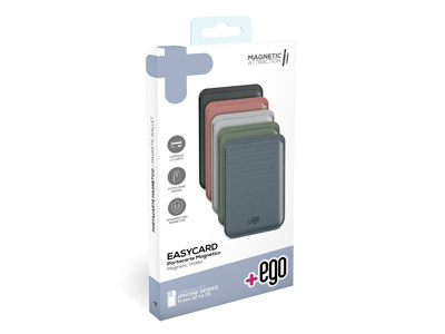 Apple iPhone 12 - Wallet Magnetico Soft Touch EasyCard Grigio Chiaro